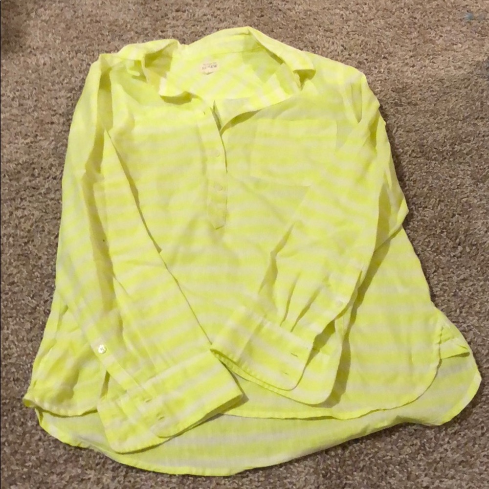 J crew yellow button down